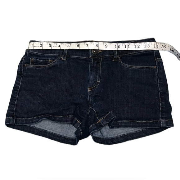 Insider Premium Denim Dark Wash Jean Shorts Low Rise 00 - Picture 3 of 7
